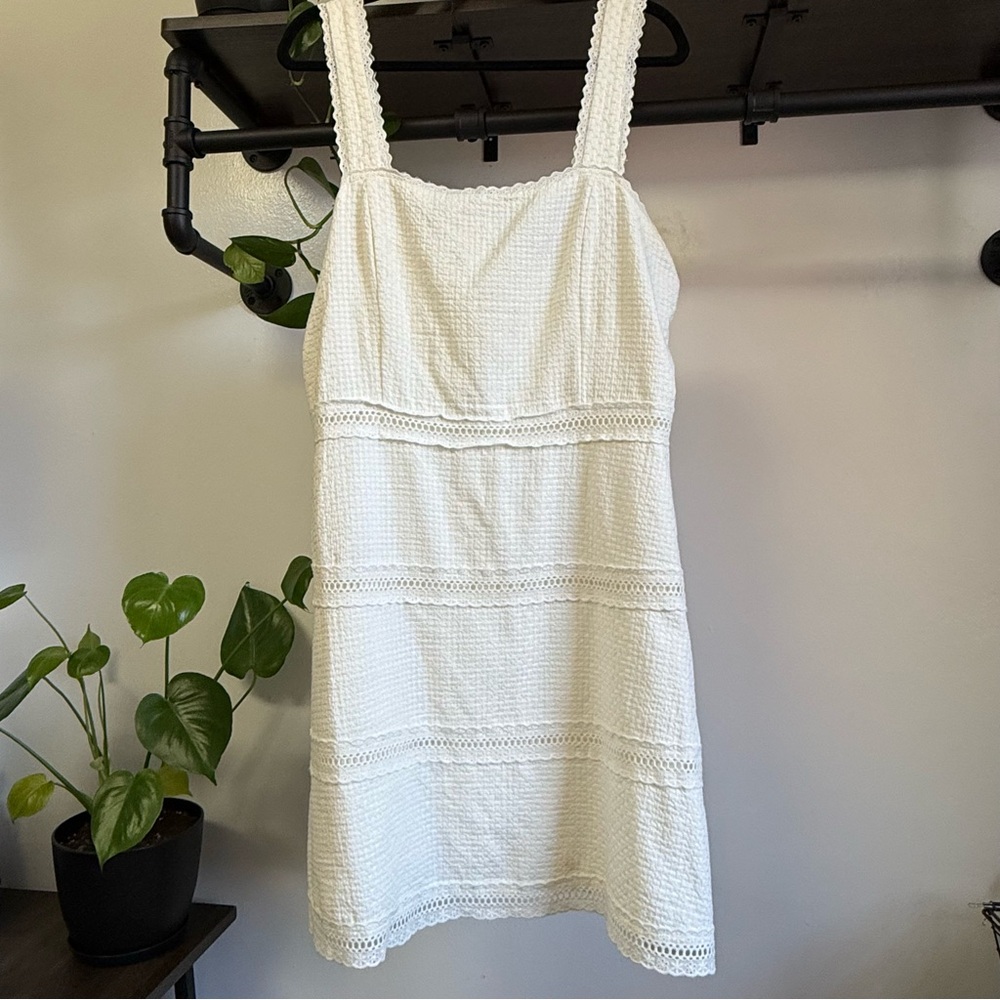 Draper James RSVP Cream Lace-Trimmed Tiered Dress 14